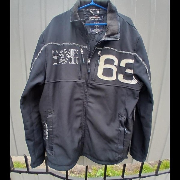 Men Camp David Jacket Navy Polyester 46 / 3XL / 54