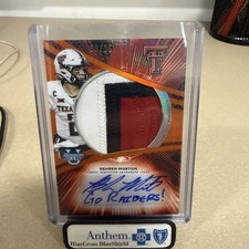 2025 Bowman Best U  Behren Morton Jumbo Patch Auto /25 Game Used