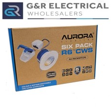 AURORA  AU-R6CWSFFCP &  AU-R6CWSFFCP6 TRADE PACK OF 6/10 CCT WATTAGE 4/6W IP65