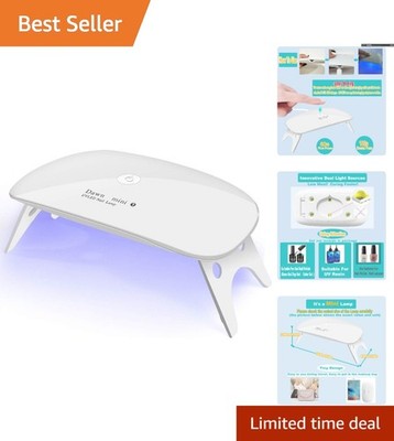 Touch-Controlled Mini 6W UV Nail Dryer - Ideal Portable Device for Gel Nails