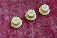 Vintage 1964 Fender Stratocaster Knob Set Pre-CBS Control Knobs 1963 Volume Tone