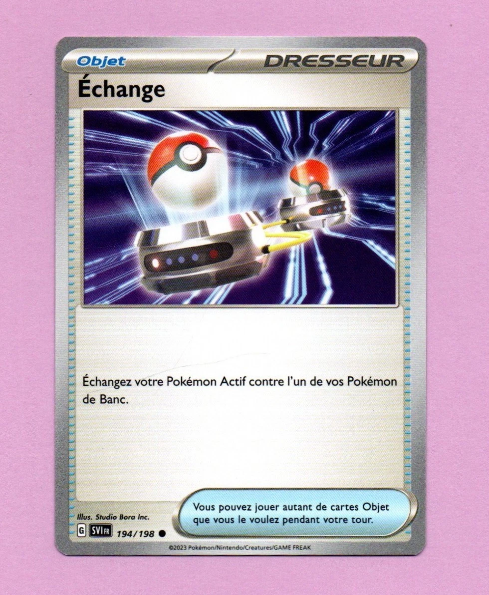 Pokémon 194/198 Dresseur Intercambio Tarjeta JCC Francés 2023 B2371