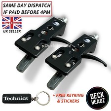 2 x Black Headshell With Ortofon OM Cartridge & Replacement Stylus + FREE GIFTS