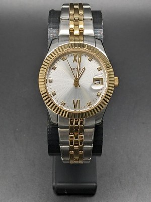 Fossil ES5313SET Armbanduhr Damen Trendy Analog Edelstahl 36 mm Gold/Silber 