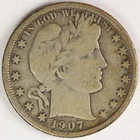 VG 1907 O Barber Half Dollar