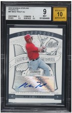 2009 Bowman Sterling Mike Trout Rookie Card BGS 9 Auto 10 Autograph #MT Angels