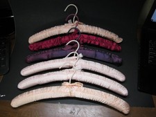 Vintage Padded Satin Baby Clothes Hangers -- Lot of 6