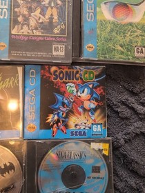 Sega CD Game Lot w/ Sonic CD, Lunar, Batman Returns, MegaRace, Manuals, Cases