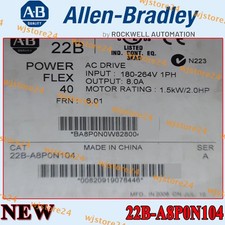 22B-A8P0N104 New NEW PLC PowerFlex 40- 1.5 kW 2 HP AC Drive Free Ship US