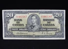 1937 $20 Twenty Dollars Bank of Canada Bank Note A/E 1462267 OSBORNE TOWERS VF