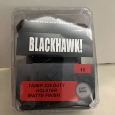 New Blackhawk Taser X26 Duty Holster Black Matte Finish Left Hand 15 44H015BK-L