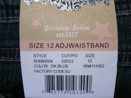 Imperial Star Girls 12 Flare Embroidered/ Embellished Jeans NWT Really Cute!! - Picture 5 of 7