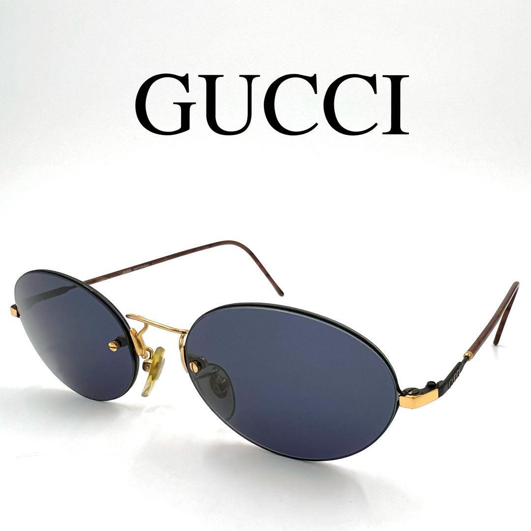 GUCCI グッチ サングラス 度なし GG1260/S オーバル GUCCI Sunglasses GG1260/S HU6 50◽︎20 140 Rimless Oval Side