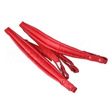2PCS Red Artificial Leather Accordion Strap Adjustable Shoulder Straps