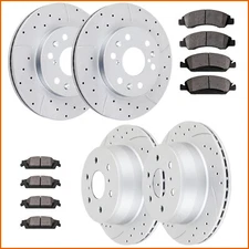 Front Rear Brake Rotors Ceramic Pads Kit for Chevy Tahoe Silverado Sierra 1500