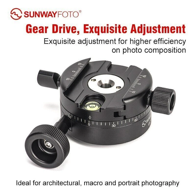 SUNWAYFOTO GC-01G Tripod Geared Head Panoramic Arca Swiss Clamp 58mm - Image 3 of 4