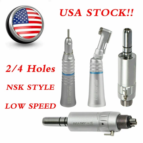 Dental Slow Low Speed Contra Angle /Straight Handpiece /Air Motor 2/4Hole E-type - Picture 20 of 165