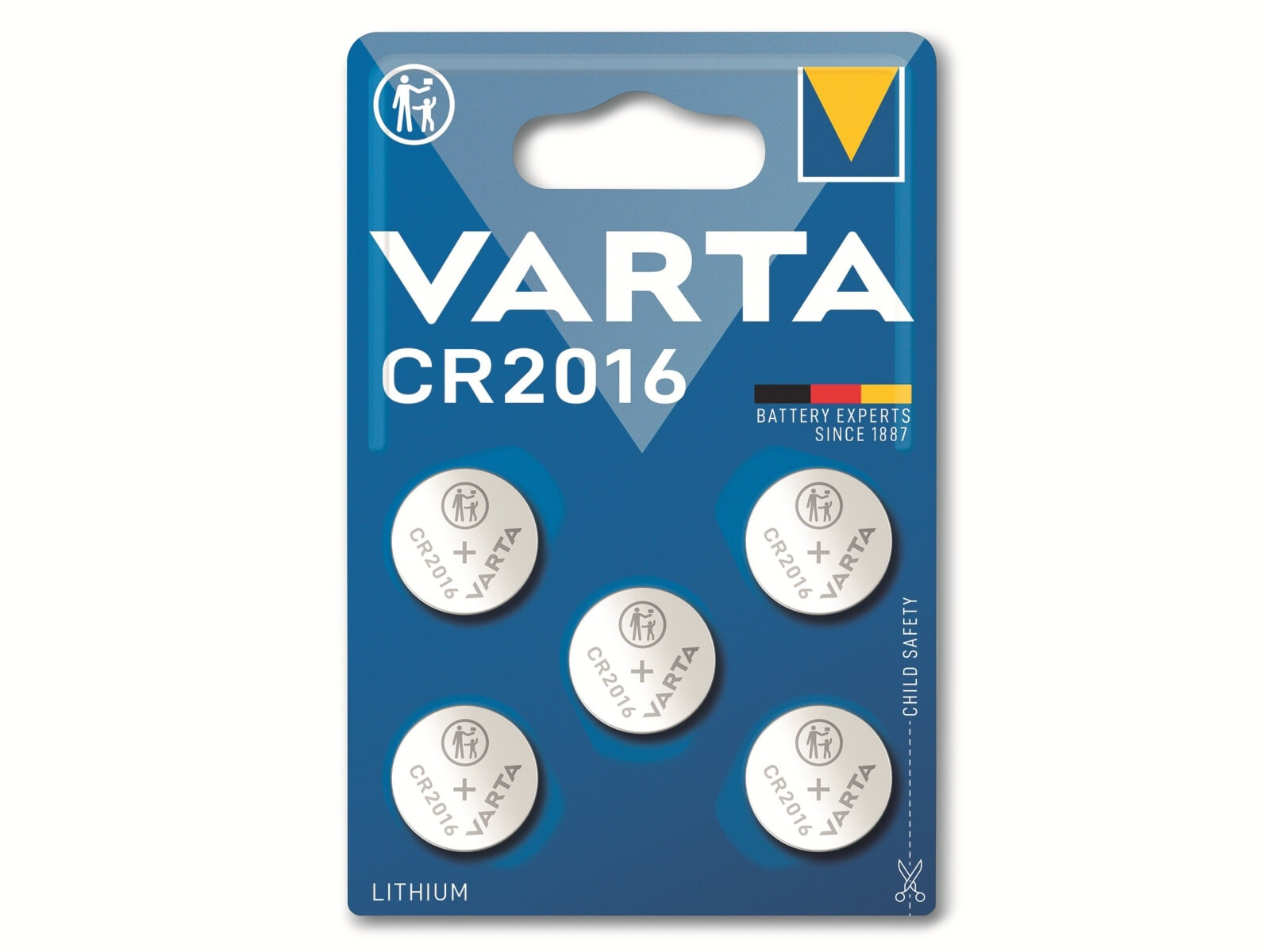 Thumbnail - Varta Knopfzelle Lithium, Cr2016, 3v 5 Stück