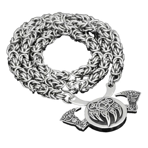 Collana Catena Rolo Golden Con Pendente In Prisma Gem Taglio Mosaico