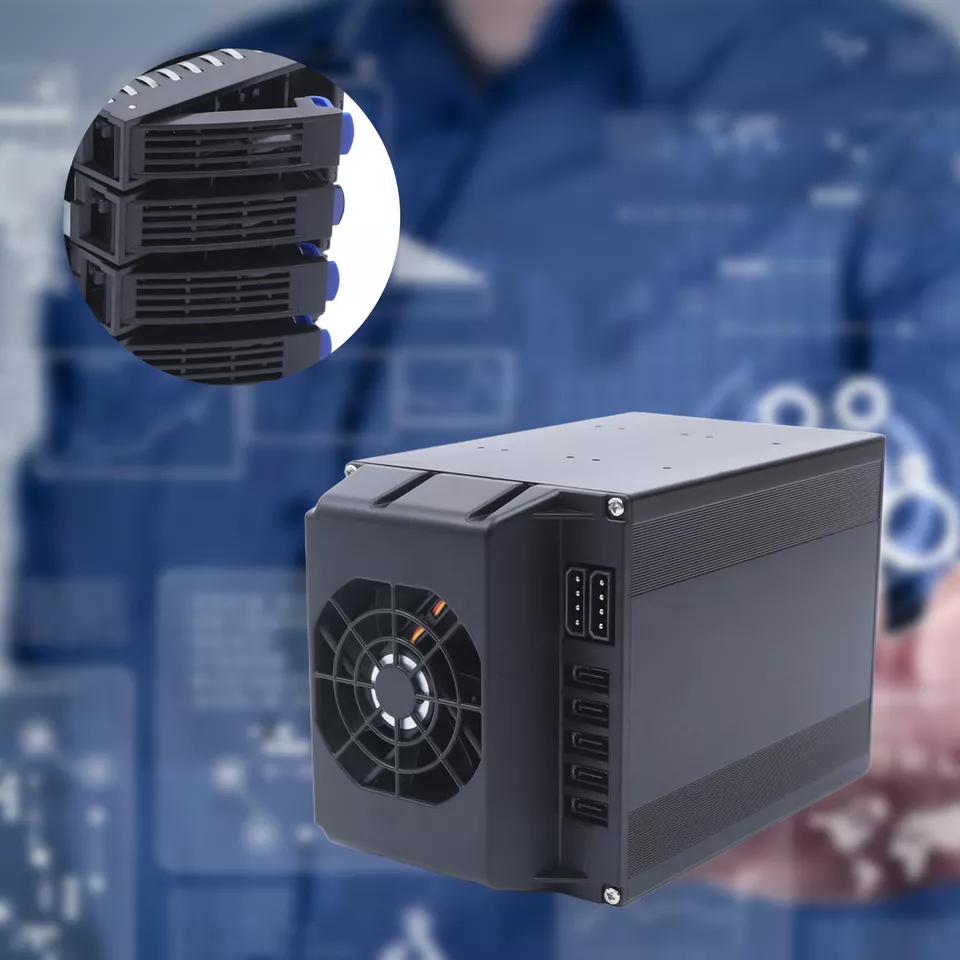 HDD Enclosure Hot Swap Cage 5-Bay 3 x 5.25" Drive Bays 5x SATA 3.5"/2.5"Sas HDD - Image 3 of 4