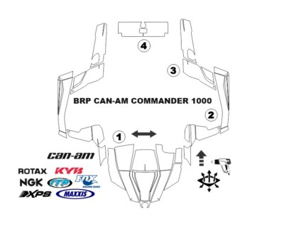 UTV SBS BRP CAN-AM COMMANDER 1000 Vector template Format Ai Cdr U22