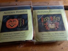 Lot of 2 Mill Hill Autumn Harvest Counted Glass Bead Kit Spider Halloween