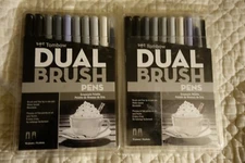 Tombow Dual-brush Water-based Markers 10-- Grayscale , 2 sets