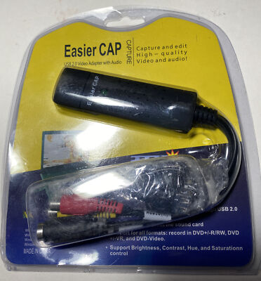 Easy CAP USB 2.0 Video Adapter with Audio Capture and Edit - NEW