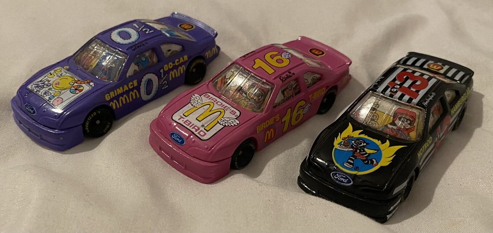 Lot of 3 1993 Racing Champions McDonald’s Racing 1:64 Scale Diecast Race Cars