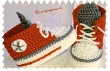 Babyschuhe Chucks Sneakers Gestrickt/gehäkelt 13 cm 