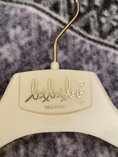 Vtg Italian Child  s Clothing Hanger BeBeBo Ivory Color 10  L Sculpted Plastic