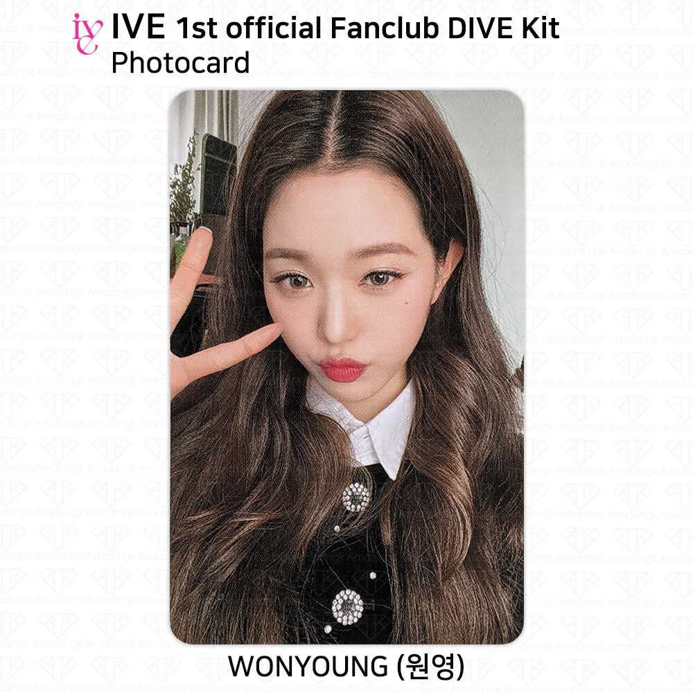 IVE 1st Official Fanclub DIVE Kit Photocard Wonyoung Yujin IVE 1st Official Fanclub DIVE Kit Photocard Wonyoung Yujin