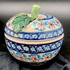 Cergor Nowogrodziec Polish pottery Vintage Apple Baker Round Stamp