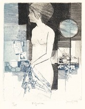 EANDI  FERNANDO "FIGURA  1979" ACQUAFORTE E ACQUATINTA  A 3 COL-INCISIONI TORINO