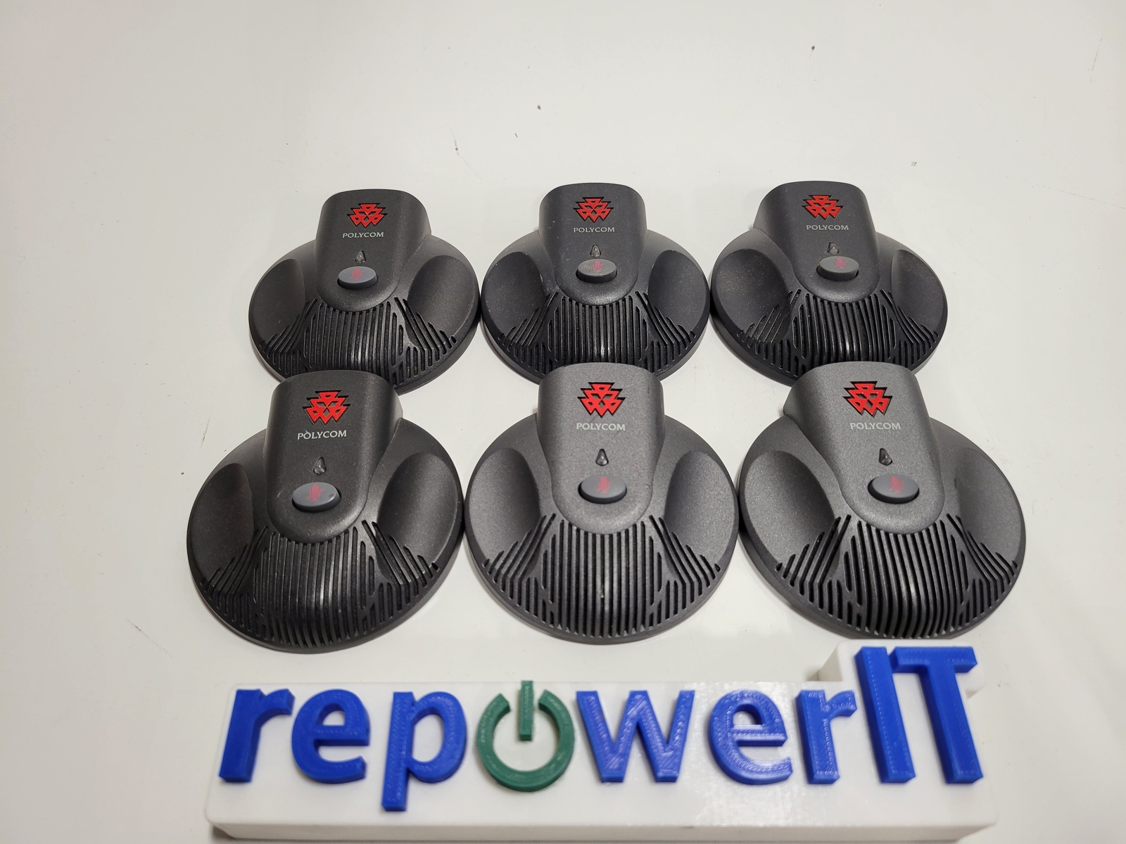 Lot of 6x Polycom External Microphones 2201-07155-605 & 2201-07155-601 USED