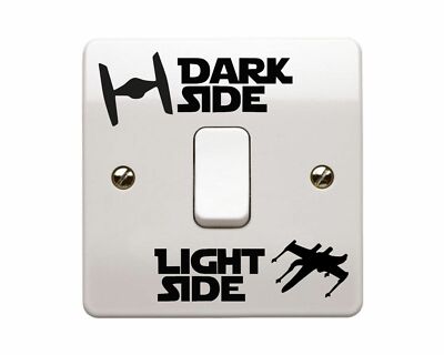 4 x Star Wars Lichtschalter helle Seite/dunkle Seite (Stil 2) Vinyl Aufkleber Sticker