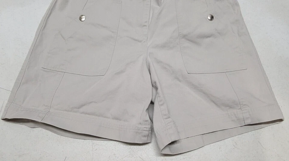 Женские повседневные бежевые шорты Jones New York размер 10 (32x6,5) с высокой талией 100% хлопок - Изображение 4 из 4