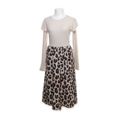 Kleid, Größe: M, Beige/Schwarz, Elasthan/Polyester, Leopard, Damen #KPO