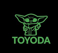 Toyota Toyoda Yoda Star Wars Vinyl Die Cut Car Decal Sticker Mandalorian 4.5x3.5 Toyota Toyoda Yoda Star Wars Vinyl Die Cut Car Decal Sticker Mandalorian 4.5x3.5