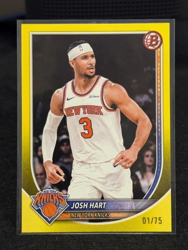 2025 Bowman Basketball Yellow Border Josh Hart #153