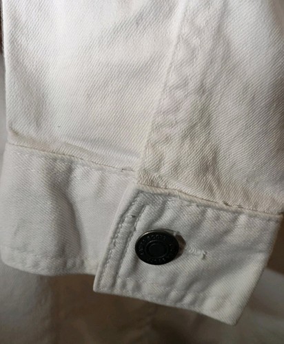 LAURA SCOTT White Denim 6-Button Down JEAN JACKET Sz. XL 4 Ext.pockets+2 Inside  - Bild 13 von 17