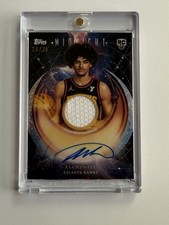 2025-26 Topps Midnight Asa Newell Winter Solstice Rookie Jersey Auto 28/35 Hawks