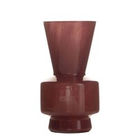 INNA-Glas Blumenvase Garnias, Weinrot, 24Cm, Ø13Cm