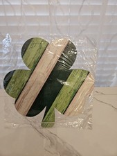 St. Patrick's Day Wall Decoration Wood Clover Plaque 12 in