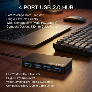 4 Port USB 3.0 Hub câble alimentation adaptateur Splitter multiple extender pour ordinateur portable Lot