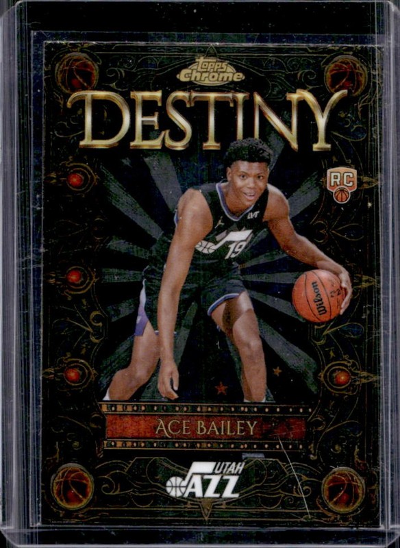 2025-26 Topps Chrome Ace Bailey Destiny RC Rookie #D-5 Jazz