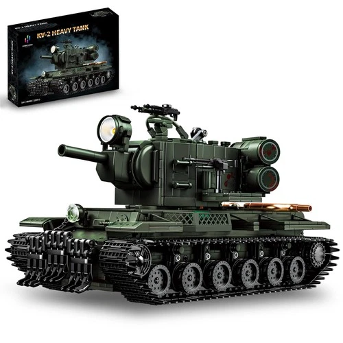 WW2 Army Tank Building Set KV-2 Heavy Military Vehicles Collectible KV2 Model...