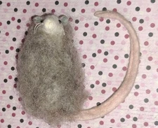 Vintage Mini 3" Needle Felted Mouse Plush