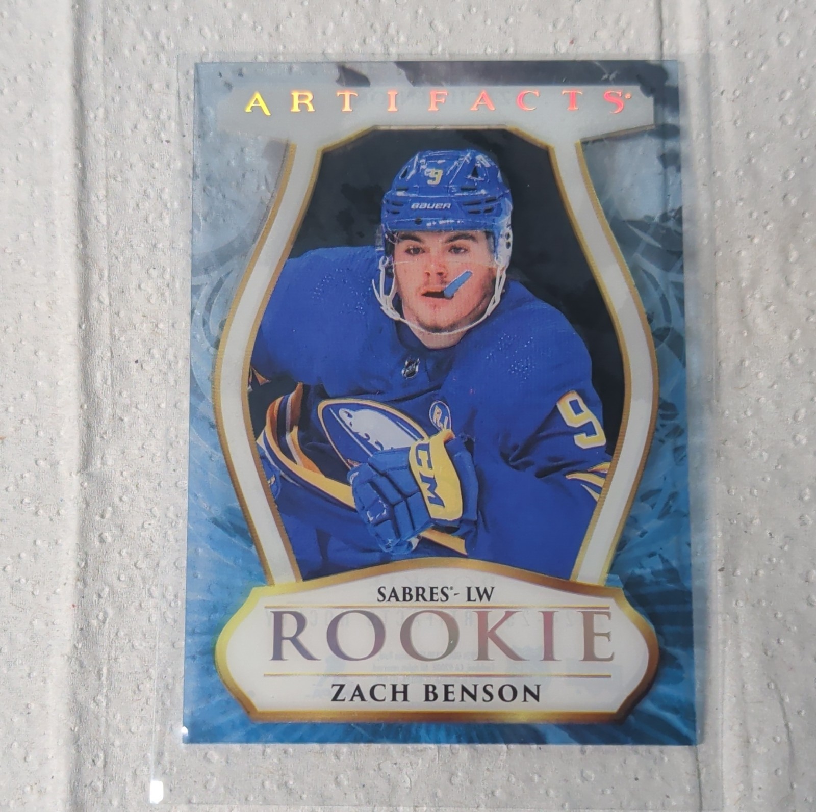 Upper Deck Artifacts Clear Cut Rookie Zach Benson #204 Buffalo Sabres 2024-25