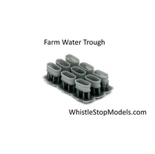 Whistle Stop Models N8016 N Scale Farm Water Troughs, Resin 3D Printed (9 pcs)